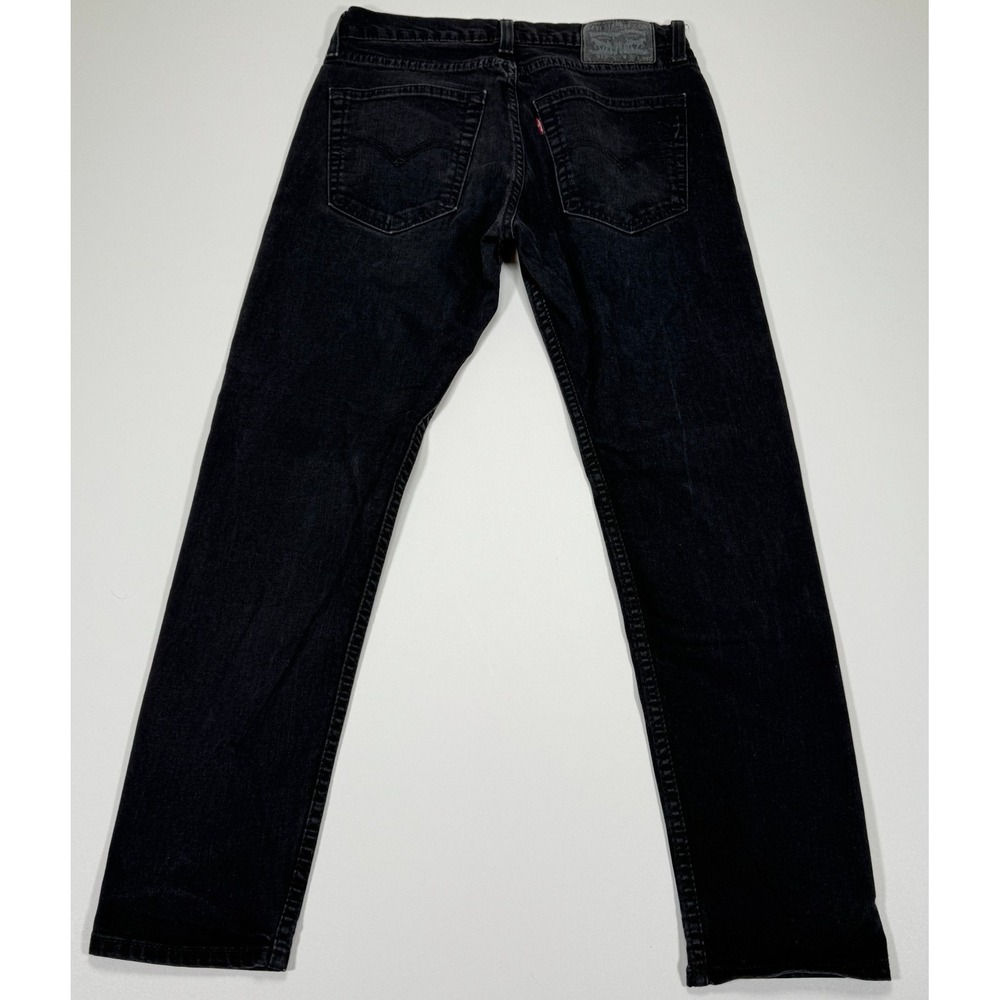 Levi's 512 Mens Jeans W30 L30 Black Slim Taper Stretch Denim Zip Fly Modern